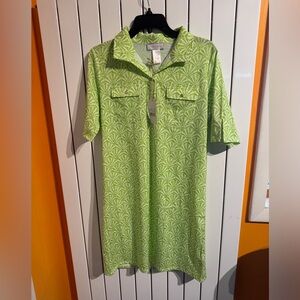 Stella Parker Dresses | Stella Parker Tunic Dress Women M, Green Floral UPF 50